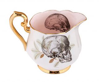 upcycled skull design vintage cream jug by melody rose