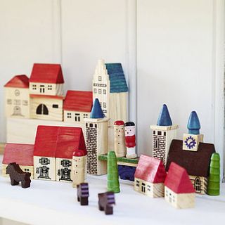 wooden play village by teacosy home
