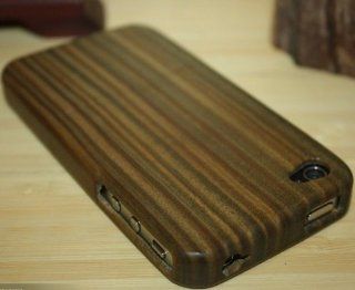 ECVISION Ash Green Plain Natural Bamboo Wooden Wood Hard Case Cover for iPhone 4 4S 4G Cell Phones & Accessories