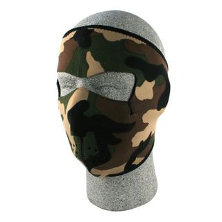 Zan Headgear Neoprene Woodland Camo Face Mask