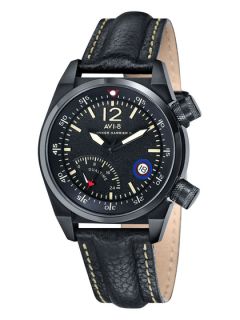 Mens Hawker Harrier II Black Dial Retrograde Watch by AVI 8 Watches