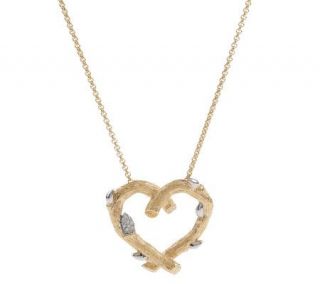 Dweck Diamonds 14K Gold Clad Fortuna Heart Pendant with Chain —