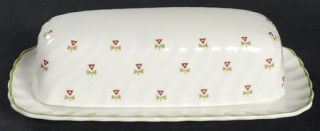 Johnson Brothers Thistle 1/4 Lb Covered Butter, Fine China Dinnerware   Laura As