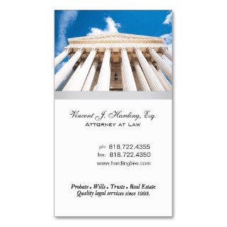 Law Offices Attorney Lawyer Pillars Supreme Court Business Card