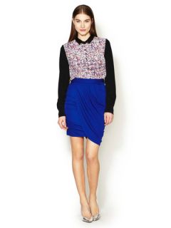 Matte Jersey Asymmetrical Draped Skirt by Cut25
