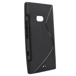 Frost Black S Shape TPU Rubber Skin Case for Nokia Lumia 900 BasAcc Cases & Holders