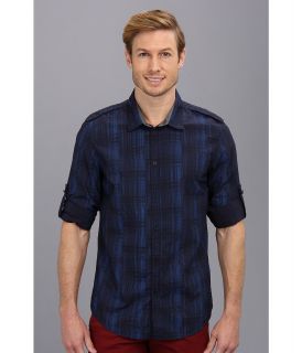 Calvin Klein Jeans L/S Dot Print Mens Long Sleeve Button Up (Navy)
