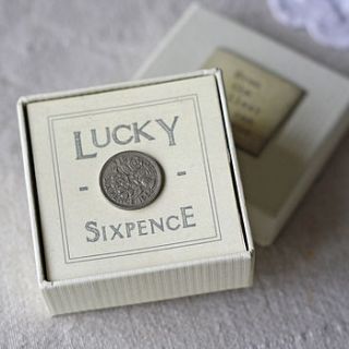 lucky sixpence in gift box by the wedding of my dreams