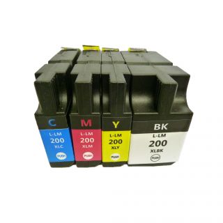 4pk (1k/1c/1m/1y) Replacing Lexmark 200 Xl Ink Cartridge 14l0174 14l0175 14l0176 14l0177 For Lexmark Officeedge Pro4000 Pro5500