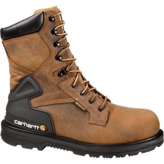 Carhartt 8in. Waterproof Steel Toe Work Boot — Bison Brown  Work Boots