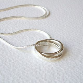 sterling silver eternity necklace by silversynergy