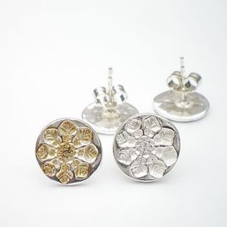 silver snowflake earrings by ali bali jewellery