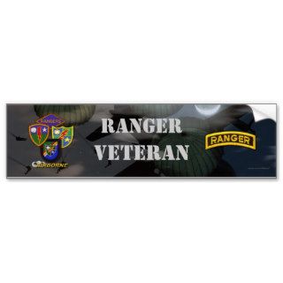 75th army airborne ranger veterans bumper sticker