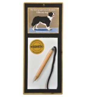Booth Design Magnetic Notepad   Border Collie   Home Accessories