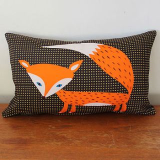 red fox cushion by becky baur