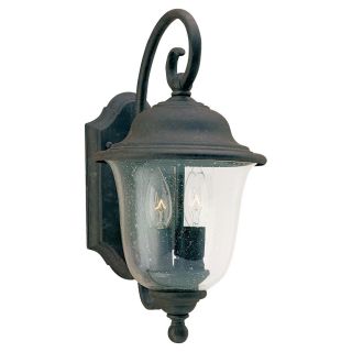 Sea Gull Lighting Trafalgar Oxidized bronze Two light Outdoor Lantern With Glass Shade