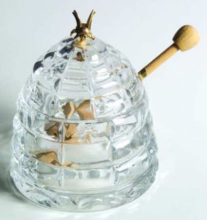Gorham Garden Serenade Honey Pot with Lid   Giftware Collection, Clear