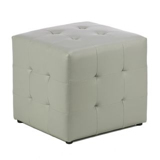 Cortesi Home Apollo Steel Grey Cube Ottoman