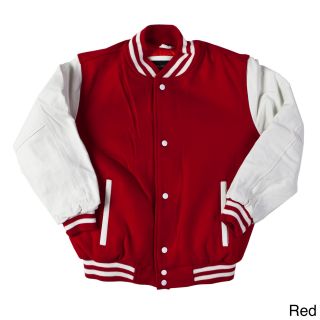 United Face Childrens Wool And Leather Baseball Jacket
