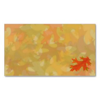 Autumn leaves, business cards