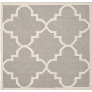 Safavieh Handwoven Moroccan Dhurrie Dark Gray Wool Area Rug (6 Square)