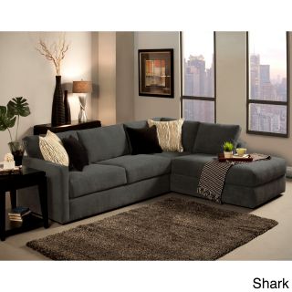 Furniture Of America Faith Deluxe Contemporary Microfiber Fabric Upholstered 2 piece Sectional