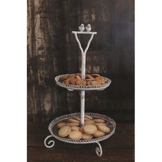 Metal and Glass 2 Tier Tray