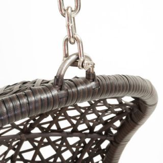 Home Loft Concept Zaragoza Black Wicker Outdoor Swinging Chair
