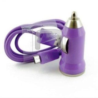 Brand New Purple Mini Premium Cell Phone Car Charger Adapter and Data Sync Cable for Samsung Restore SPH M570 Profile Cell Phones & Accessories