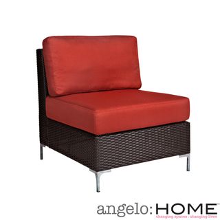 Angelohome Napa Springs Resin Wicker Tulip Red Armless Chair Indoor/outdoor Resin Wicker