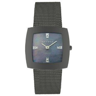 Skagen Women's 570SMM Steel Collection Crystal Accented Gray Mesh Stainless Steel Watch at  Women's Watch store.