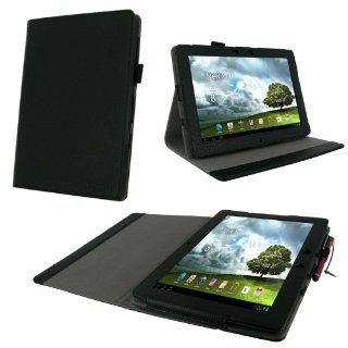 rooCASE Multi Angle (Black) Vegan Leather Folio Case Cover for ASUS Transformer Pad Infinity TF700T Tablet (Compatible with TF300T and Prime TF201) Computers & Accessories