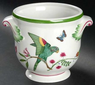 Lynn Chase Parrots Of Paradise Small Cachepot, Fine China Dinnerware   Parrots,