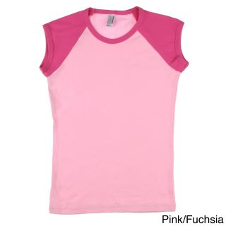 American Apparel American Apparel Girls Raglan Top Pink Size 12 Months