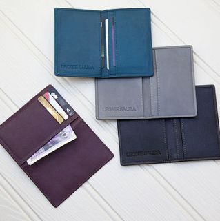 leather credit card case by leonie saliba