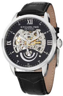 Stuhrling Original Men's 574.02 "Aristocrat Executive II" Stainless Steel Automatic Watch with Leather Band Watches