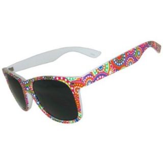 Old School 1960'S Style Psychedelic Print Wayfarer Style Sunglasses Shoes