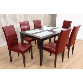 Warehouse Of Tiffany Warehouse Of Tiffanys 7 piece Red Shino Dining Set Red Size 7 Piece Sets