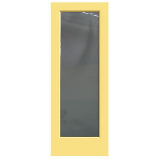 ReliaBilt 30 in x 80 in 1 Panel Square Hollow Core Textured Non Bored Mirrored Interior Slab Door