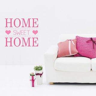 home sweet home wall stickers by the binary box