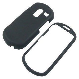 Black Rubberized Protector Case Samsung Messager III R570 & Restore M570 SAMR570PCLP001 Cell Phones & Accessories