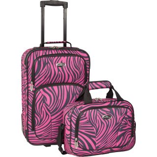 U.S. Traveler Fashion Zebra 2 Piece Carry On Luggage Set