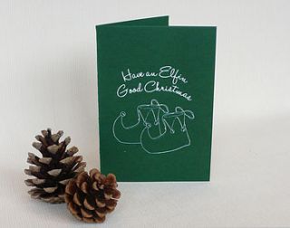 have an elfin good christmas pack of four by tangerine dreams creative
