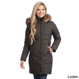 Larry Levine Womens Long Down filled Hooded Coat