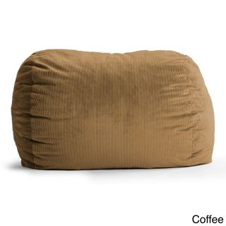 Comfort Research Fufsack Wide Wale Corduroy 7 foot Xxl Bean Bag Chair Brown Size Extra Large