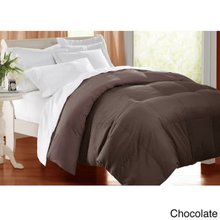 Blue Ridge Home Fashions Inc All Season 233 Tc Cotton Solid Color Down Alternative Comforter Brown Size Full
