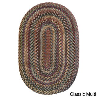 Forester Multicolored Braided Wool Rug (4 X 6 Oval)