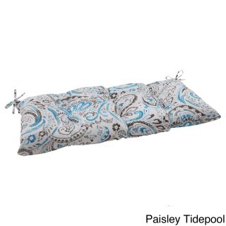 Pillow Perfect Outdoor Paisley Tufted Loveseat Cushion