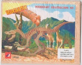 Woodcraft Construction Kit Velociraptor Dinosaur 3D Toys & Games