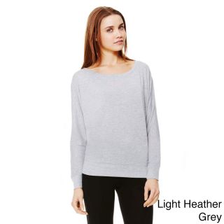 Bella + Canvas Bella Womens Off the shoulder Long Sleeve Shirt Grey Size XL (16)